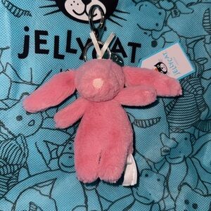 BNWT Jellycat Bashful Pink Bunny Bag Charm